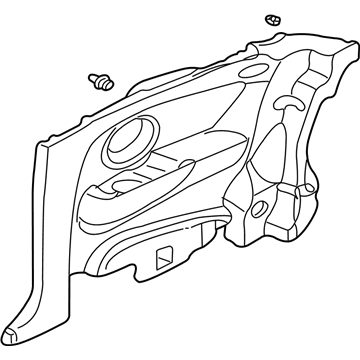 Acura 83780-S6M-A01ZA Lining Assembly, Left Rear Side (Graphite Black)