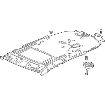 Acura 83200-TZ5-C23ZA Lining Assembly, Roof (Sandstorm) (Sunroof)