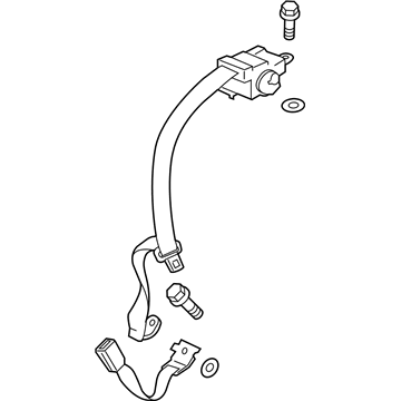 Acura 04823-TY3-A10ZB Right Rear Seat Belt Tongue & Buckle Set (Gray)