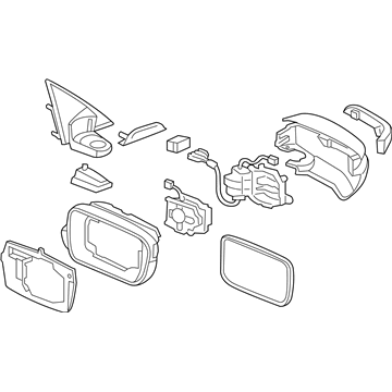 Acura 76200-SJA-306ZD Passenger Side Door Mirror Set (Crystal Black Pearl) (Heated) (Automatic Turn) (Coo)