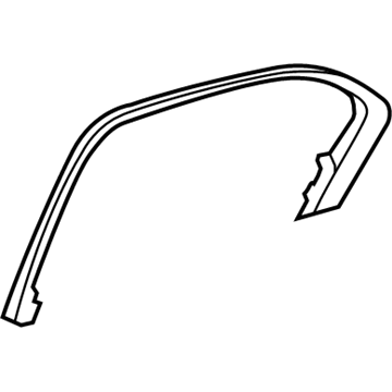 Acura 72942-TL0-003ZA Garnish, Right Rear Door Sash (Inner) (Premium Black)