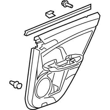 Acura 83701-TL0-G22ZB Lining, Right Rear Door (Lower) (Gray)