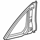 Acura 73410-TL7-305 Right Rear Door Quarter Glass (Coo) (Green) (Nippon Safety)